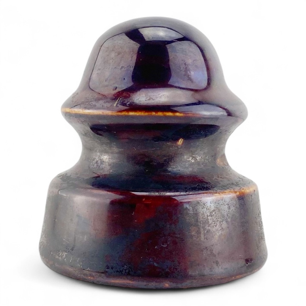 Antique Unmarked Brown Porcelian Insulator​